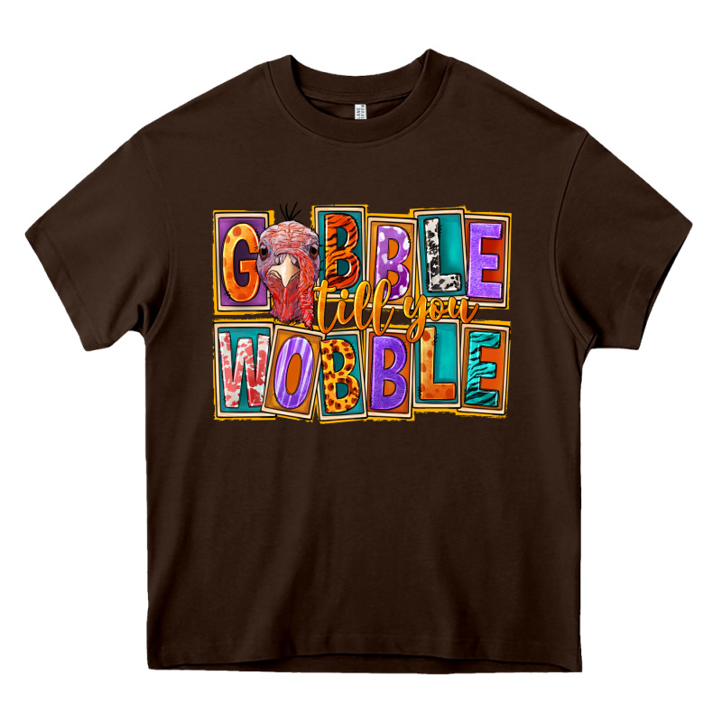 Gobble Till You Wobble Heavy Core Tee by FaDigitalArtStudio | Teevron