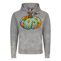 Cloud Rock blue plaid autumn pumpkin Vintage Hoodie - Jasminsmagicworld