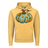Vintage Mustard blue plaid autumn pumpkin Vintage Hoodie - Jasminsmagicworld