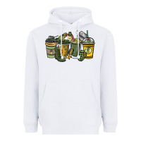White Army coffee cups 4th of july Heavyweight Hoodie - HowdyJamesFarm