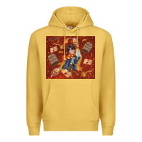 Antique Gold wizard boy with magic items Premium Hoodie - TumblerDesignByShophia