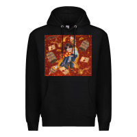Black wizard boy with magic items Premium Hoodie - TumblerDesignByShophia