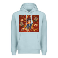 Blue Mist wizard boy with magic items Premium Hoodie - TumblerDesignByShophia