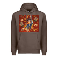Coffee wizard boy with magic items Premium Hoodie - TumblerDesignByShophia
