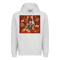 Dove Grey wizard boy with magic items Premium Hoodie - TumblerDesignByShophia