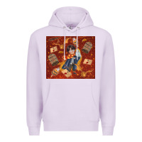 Lilac wizard boy with magic items Premium Hoodie - TumblerDesignByShophia