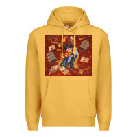 Mustard wizard boy with magic items Premium Hoodie - TumblerDesignByShophia