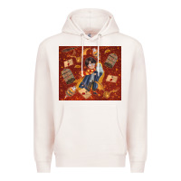 Pale Pink wizard boy with magic items Premium Hoodie - TumblerDesignByShophia