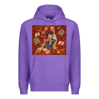 Purple wizard boy with magic items Premium Hoodie - TumblerDesignByShophia