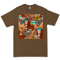 Cacao football hereford sunflower seamless pattern Premium Tee - JahusDesignShop