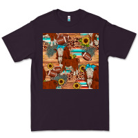 Plum football hereford sunflower seamless pattern Premium Tee - JahusDesignShop