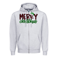 Heather Grey Merry Christmas Zipper Hoodie - Bettercallsaul