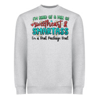Heather Grey im  kind of a mix of sweetheart and smartass Heavyweight Sweatshirt - MaliasSmallBusiness