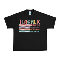 Black retro teacher Urban Heavy Tee - MaliasSmallBusiness