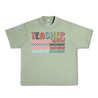 Oil Green retro teacher Urban Heavy Tee - MaliasSmallBusiness