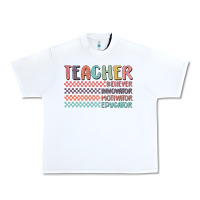 White retro teacher Urban Heavy Tee - MaliasSmallBusiness