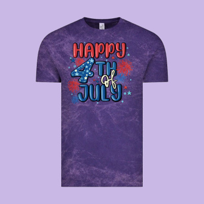 Happy 4th Of July Vintage Tee Designed By Maliassmallbusiness