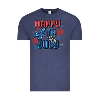 Vintage Denim happy 4th of july Vintage Tee - MaliasSmallBusiness