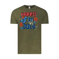 Vintage Olive happy 4th of july Vintage Tee - MaliasSmallBusiness