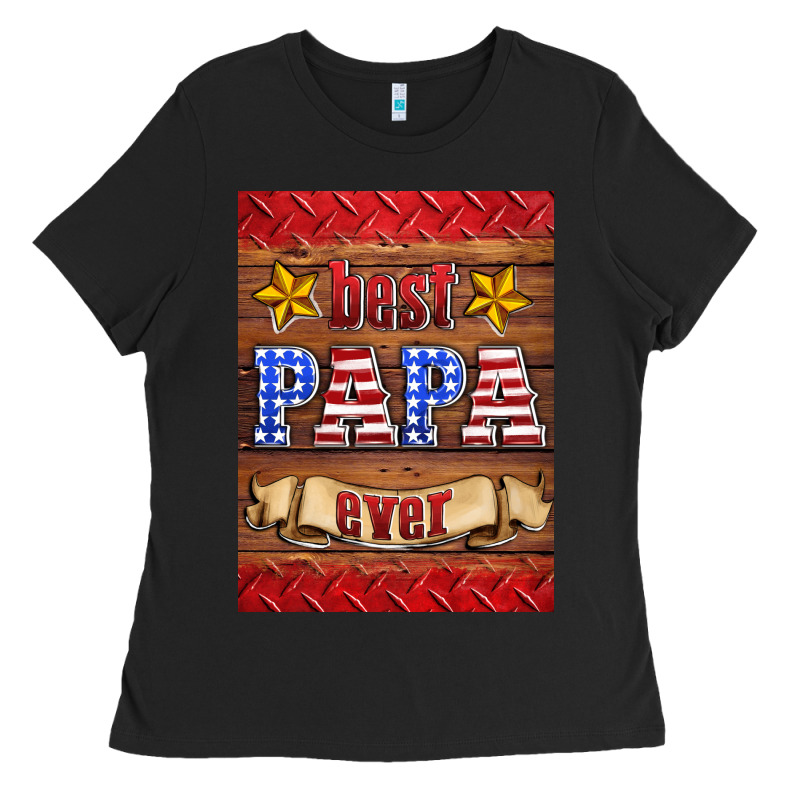 Best Papa Ever Air Freshener Ladies Tee by HRA Design Shop | Teevron