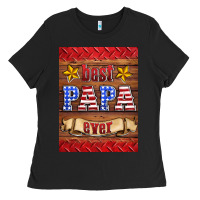 Black best papa ever air freshener Ladies Tee - HRA Design Shop