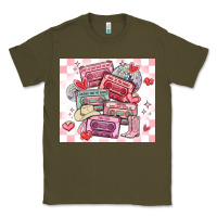 Army Green valentine's day cassette tapes Classic Tee - MaliasSmallBusiness