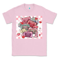 Bubblegum Pink valentine's day cassette tapes Classic Tee - MaliasSmallBusiness
