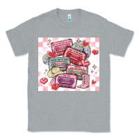 Heather Grey valentine's day cassette tapes Classic Tee - MaliasSmallBusiness