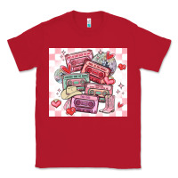 Red valentine's day cassette tapes Classic Tee - MaliasSmallBusiness