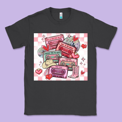 Valentine's Day Cassette Tapes Classic Tee Designed By Maliassmallbusiness