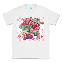 White valentine's day cassette tapes Classic Tee - MaliasSmallBusiness