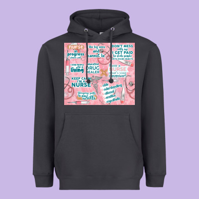 Funny Nurse Heavyweight Hoodie Designed By Tumblerdesignbyshophia