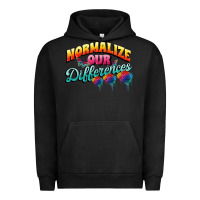 Pigment Black Normalize our differences Autism Urban Hoodie - FaDigitalArtStudio