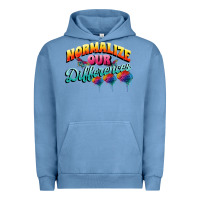 Pigment Pebble Blue Normalize our differences Autism Urban Hoodie - FaDigitalArtStudio