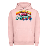 Pigment Salmon Normalize our differences Autism Urban Hoodie - FaDigitalArtStudio