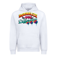 White Normalize our differences Autism Urban Hoodie - FaDigitalArtStudio