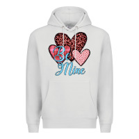 Dove Grey hearts be mine Premium Hoodie - JahusDesignShop