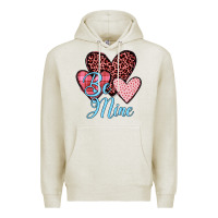 Oatmeal Heather hearts be mine Premium Hoodie - JahusDesignShop