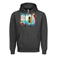 Charcoal Heather Happy Camper Zipper Hoodie - Bettercallsaul