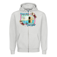 Dove Grey Happy Camper Zipper Hoodie - Bettercallsaul