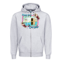 Heather Grey Happy Camper Zipper Hoodie - Bettercallsaul