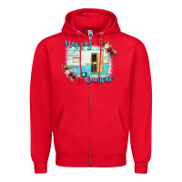 Red Happy Camper Zipper Hoodie - Bettercallsaul