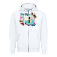White Happy Camper Zipper Hoodie - Bettercallsaul