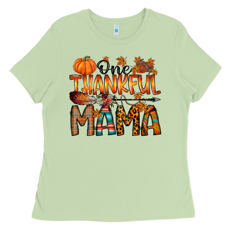 One Thankful Mama Ladies Tee by RacoonDesign | Teevron