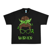 Black messy bun mental health warrior Urban Heavy Tee - MaliasSmallBusiness