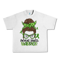 Lunar Rock messy bun mental health warrior Urban Heavy Tee - MaliasSmallBusiness