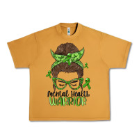 Peanut Butter messy bun mental health warrior Urban Heavy Tee - MaliasSmallBusiness