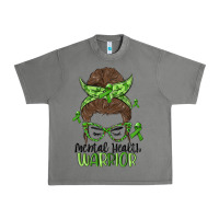 Tornado messy bun mental health warrior Urban Heavy Tee - MaliasSmallBusiness