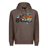 Coffee Badass Mama motorcycle Premium Hoodie - HowdyJamesFarm
