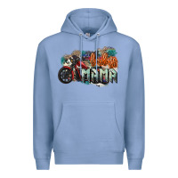 Colony Blue Badass Mama motorcycle Premium Hoodie - HowdyJamesFarm